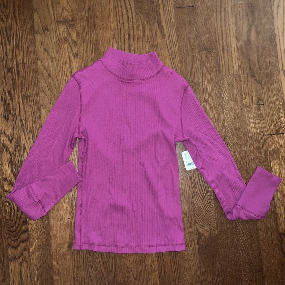 Free People Mock Neck Long Sleeve Tee